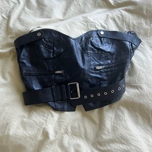 Leather corset